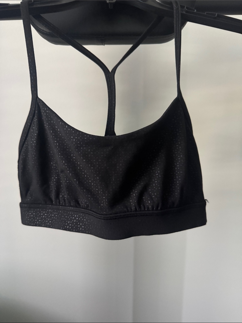 lululemon athletica Flow  Y black Strappy Light-Support Bralette, Sz 8